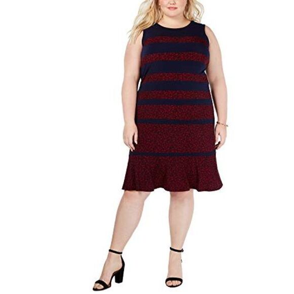 Michael Michael Kors Plus Size Paisley Paneled Shift Dress Michael Michael Kors Plus Size Paisley Paneled Shift Dress